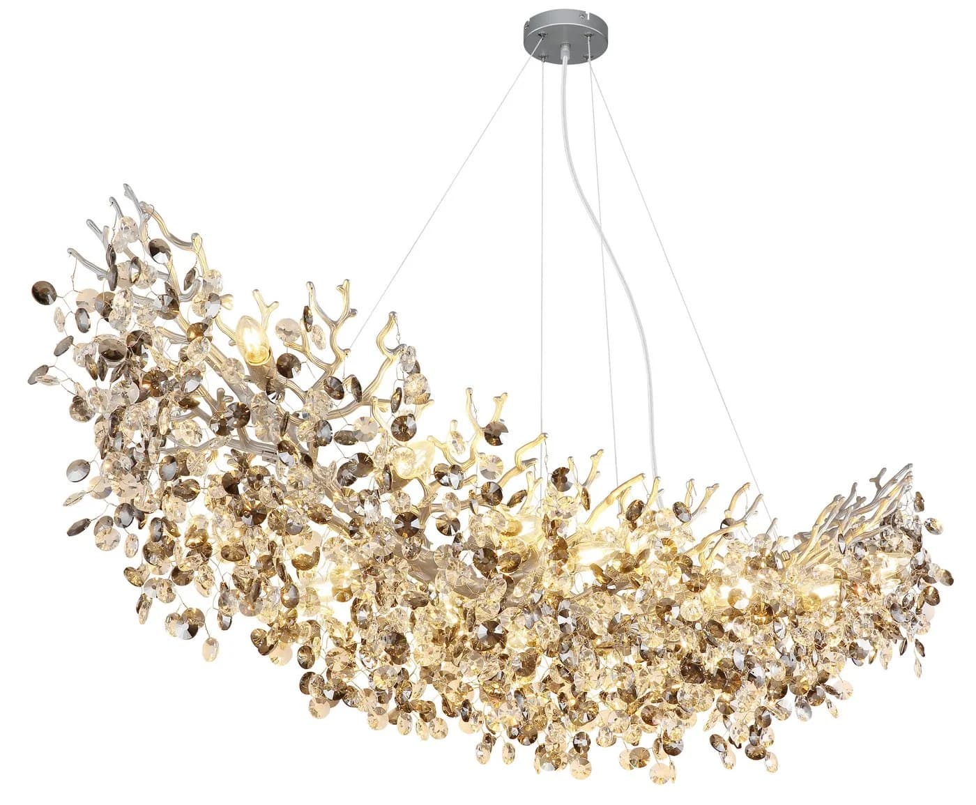 Kronleuchter QUEENA Silber Kristallglas GLOBO Lighting - Bild 4