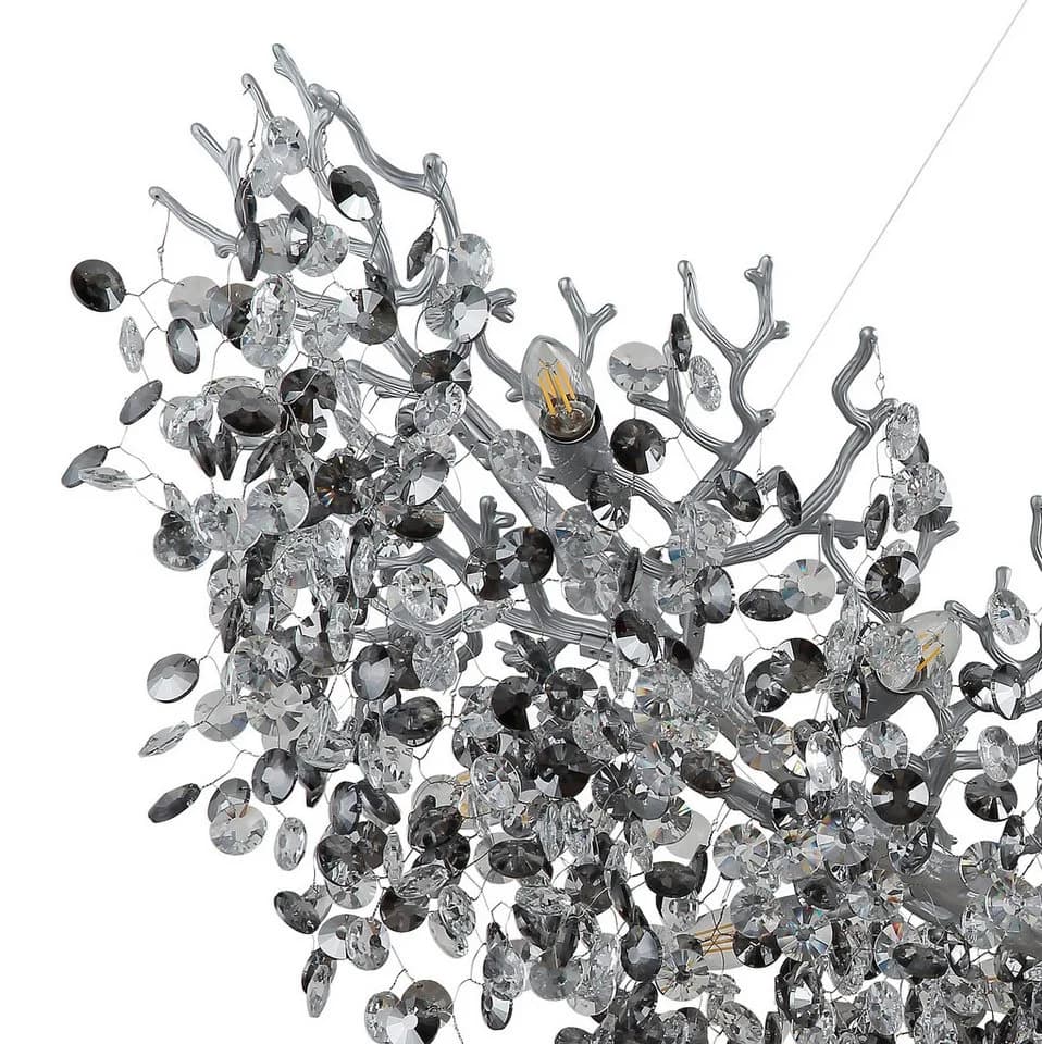 Kronleuchter QUEENA Silber Kristallglas GLOBO Lighting - Bild 5
