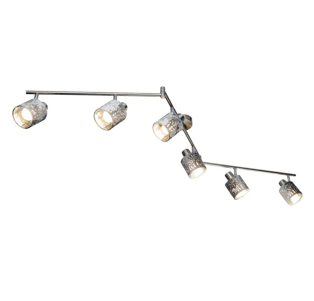 GLOBO LIGHTING Deckenspot Samt silber verstellbar