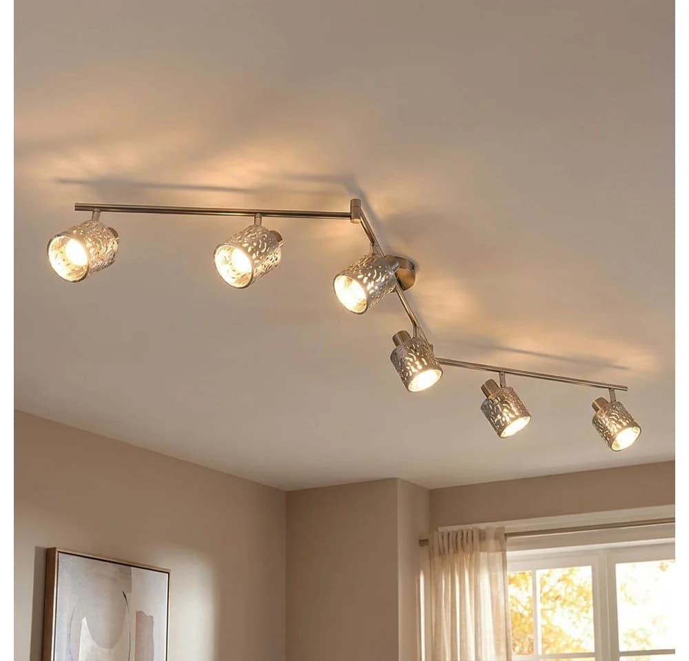 GLOBO LIGHTING Deckenspot Samt silber verstellbar - Bild 2