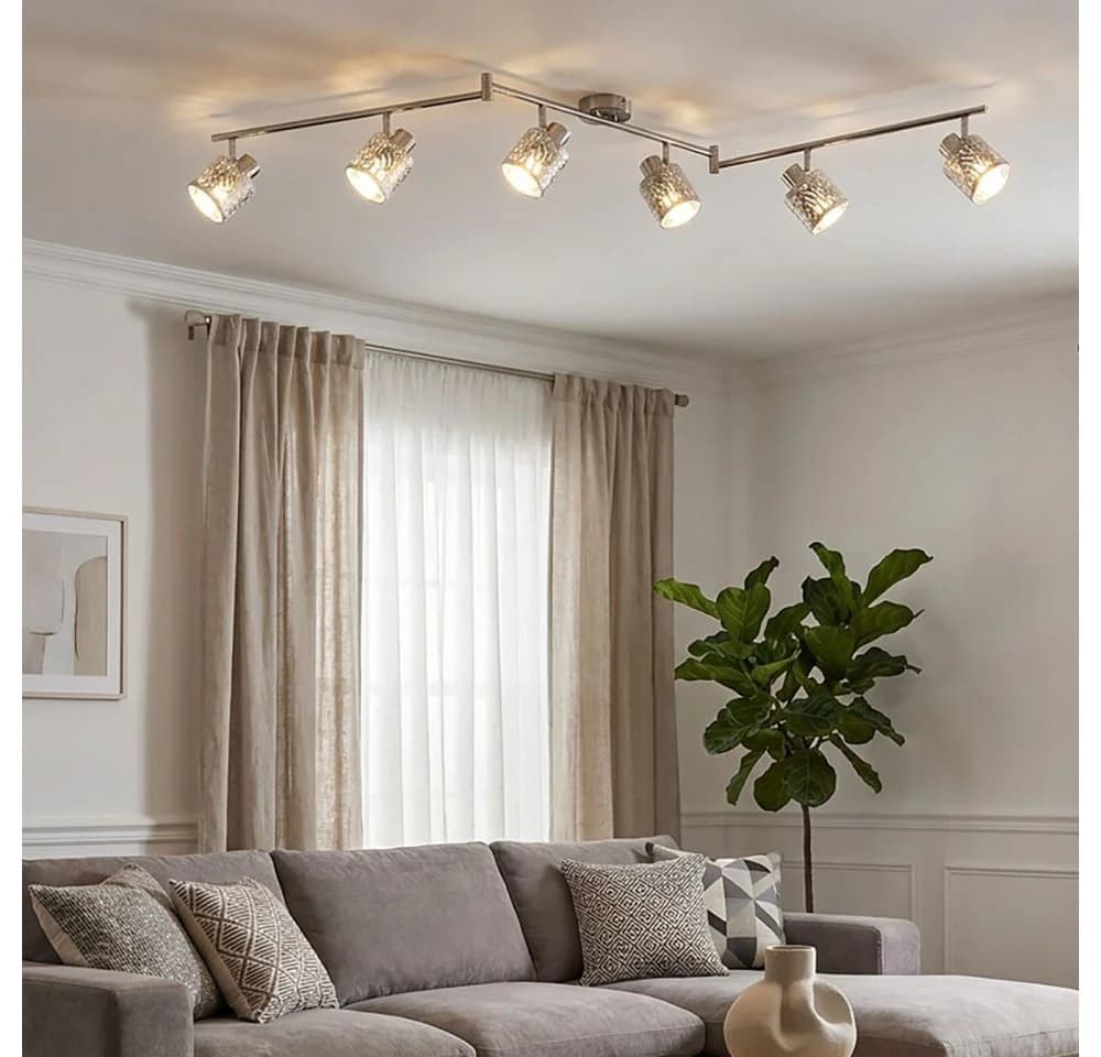 GLOBO LIGHTING Deckenspot Samt silber verstellbar - Bild 3
