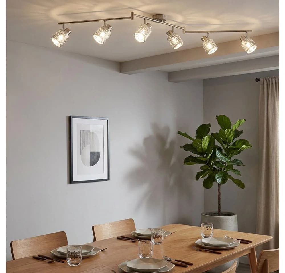 GLOBO LIGHTING Deckenspot Samt silber verstellbar - Bild 4