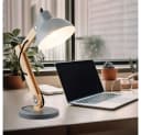 GLOBO LIGHTING Schreibtischlampe Holz Metall Grau Bild 3