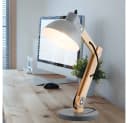 GLOBO LIGHTING Schreibtischlampe Holz Metall Grau Bild 4