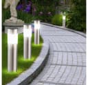 GLOBO LIGHTING LED Solarleuchte 4er Set Kaltweiß Edelstahl Bild 5