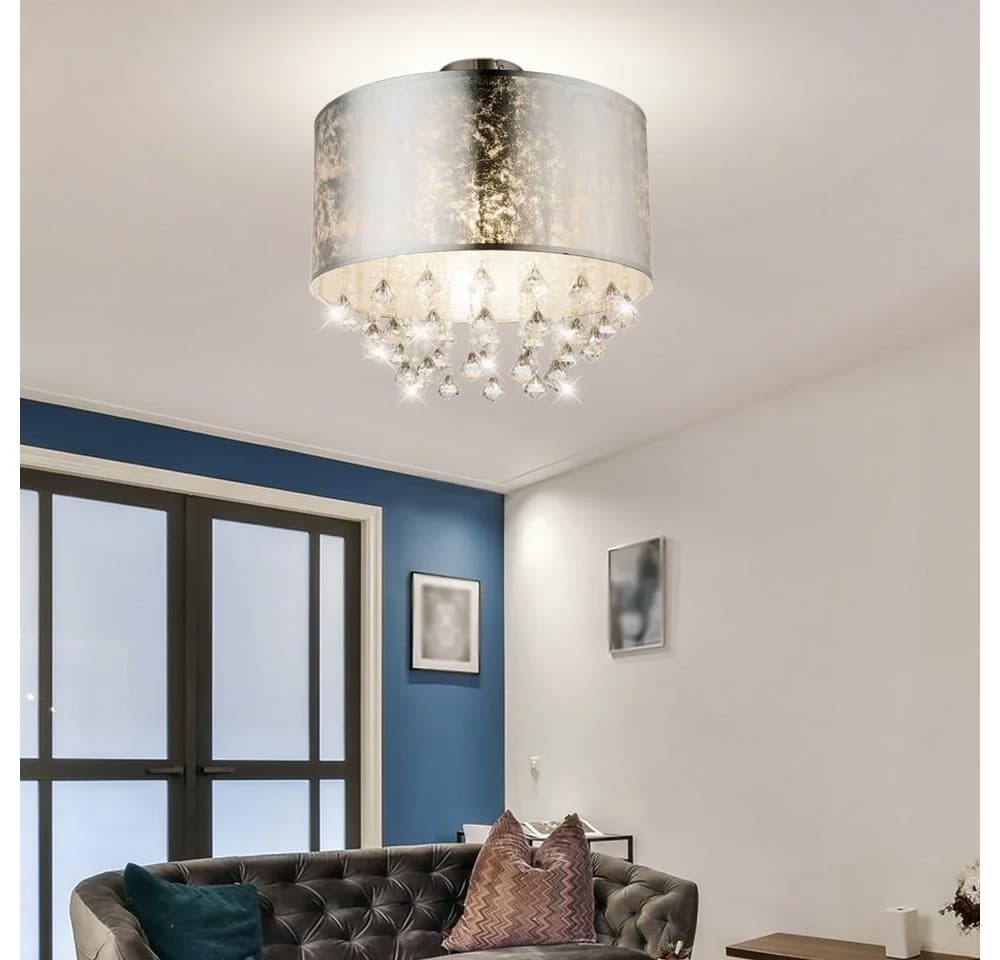 GLOBO LIGHTING LED Deckenleuchte Kristall Blattgold/Blattsilber - Bild 3