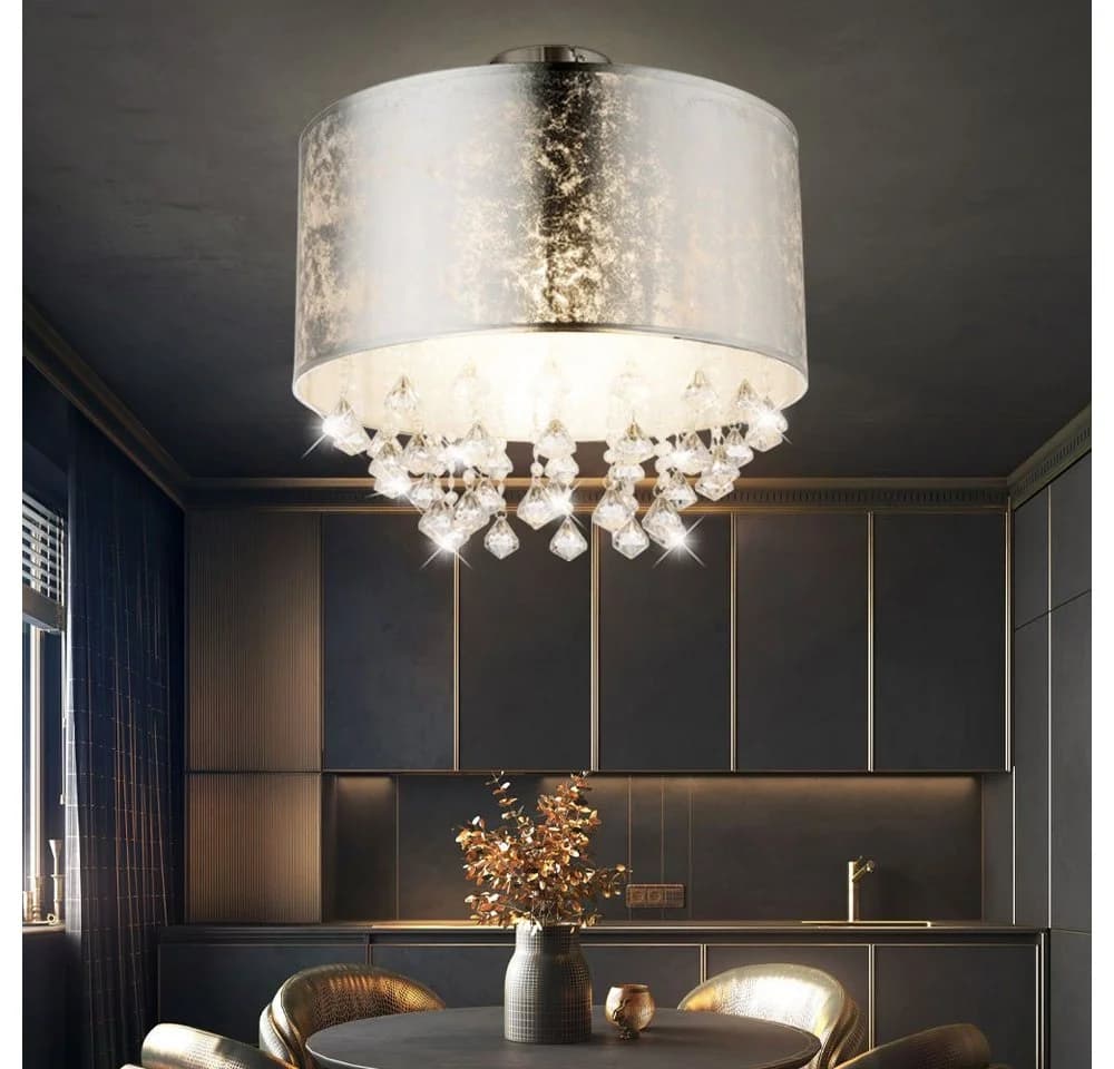 GLOBO LIGHTING LED Deckenleuchte Kristall Blattgold/Blattsilber - Bild 4