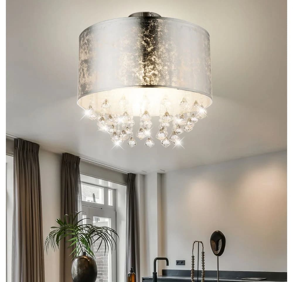 GLOBO LIGHTING LED Deckenleuchte Kristall Blattgold/Blattsilber - Bild 5