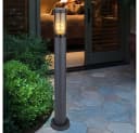 GLOBO LIGHTING Außen-Stehlampe Anthrazit IP44 Sockelleuchte Bild 1