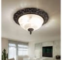 GLOBO LIGHTING LED Deckenleuchte Silber Landhaus Stil mit Glas Bild 1