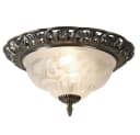 GLOBO LIGHTING LED Deckenleuchte Silber Landhaus Stil mit Glas Bild 2