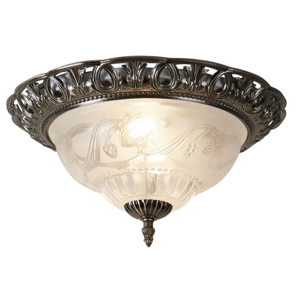 GLOBO LIGHTING LED Deckenleuchte Silber Landhaus Stil mit Glas - Bild 2
