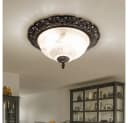 GLOBO LIGHTING LED Deckenleuchte Silber Landhaus Stil mit Glas Bild 4