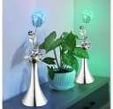 GLOBO LIGHTING LED Tischleuchte 2er Set Verchromt RGB Acryl Rose Bild 1