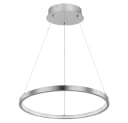 GLOBO LIGHTING LED Pendelleuchte Ring Silber Warmweiß Bild 1