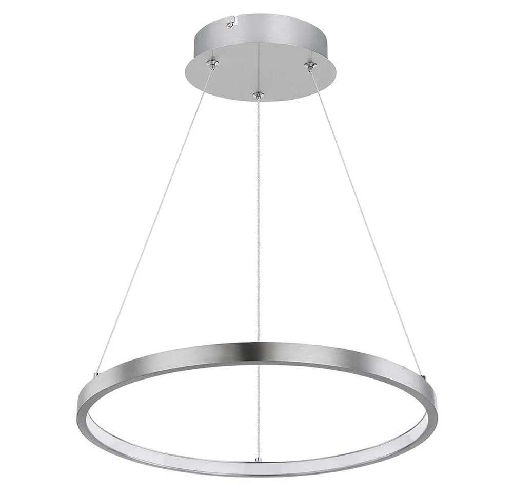 GLOBO LIGHTING LED Pendelleuchte Ring Silber Warmweiß