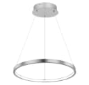 GLOBO LIGHTING LED Pendelleuchte Ring Silber Warmweiß Bild 5