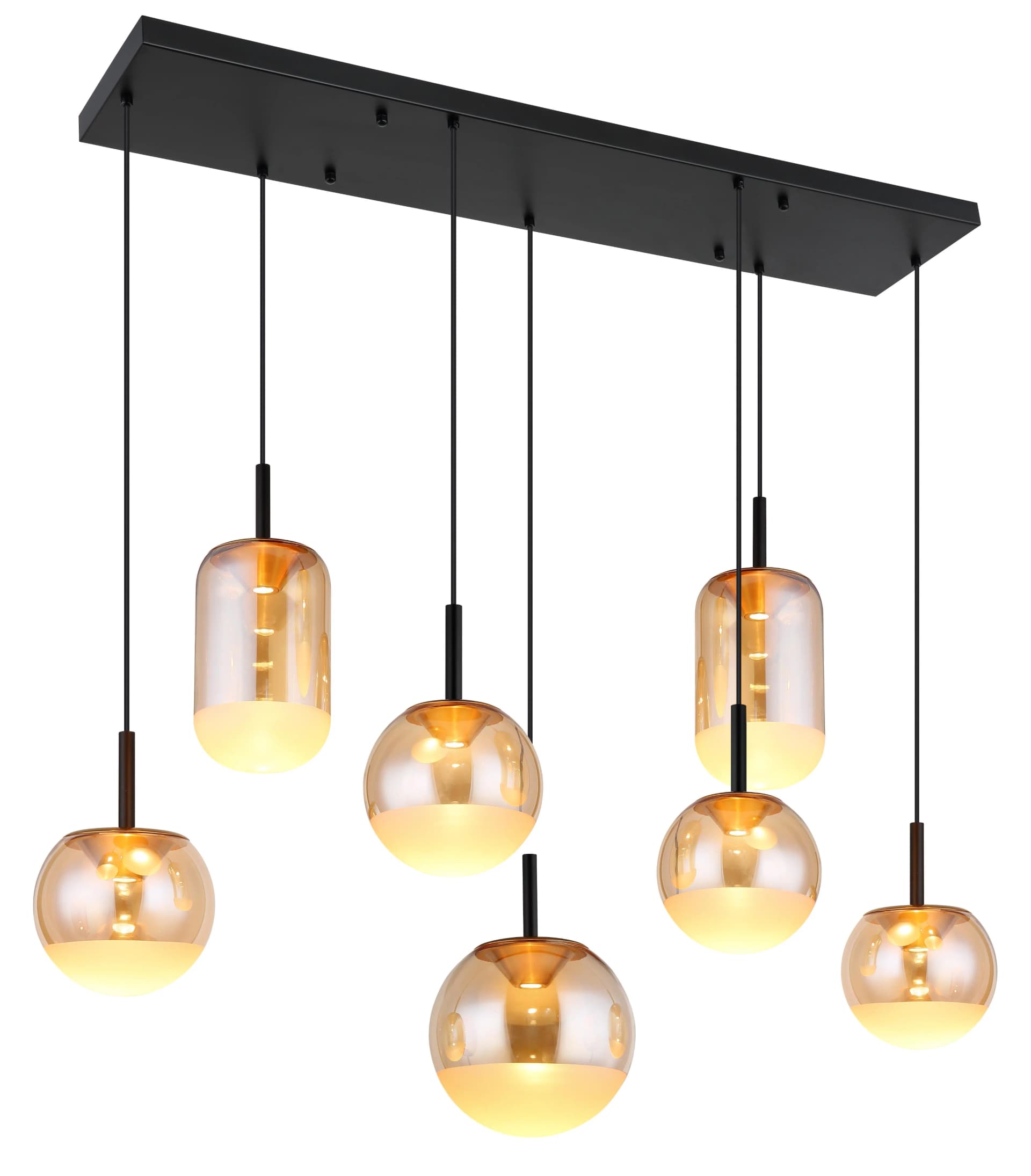 GLOBO LIGHTING Hängeleuchte SEVERIN Schwarz Matt