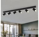 GLOBO LIGHTING Deckenspots 6-flammig Schwarz Metall Bild 2