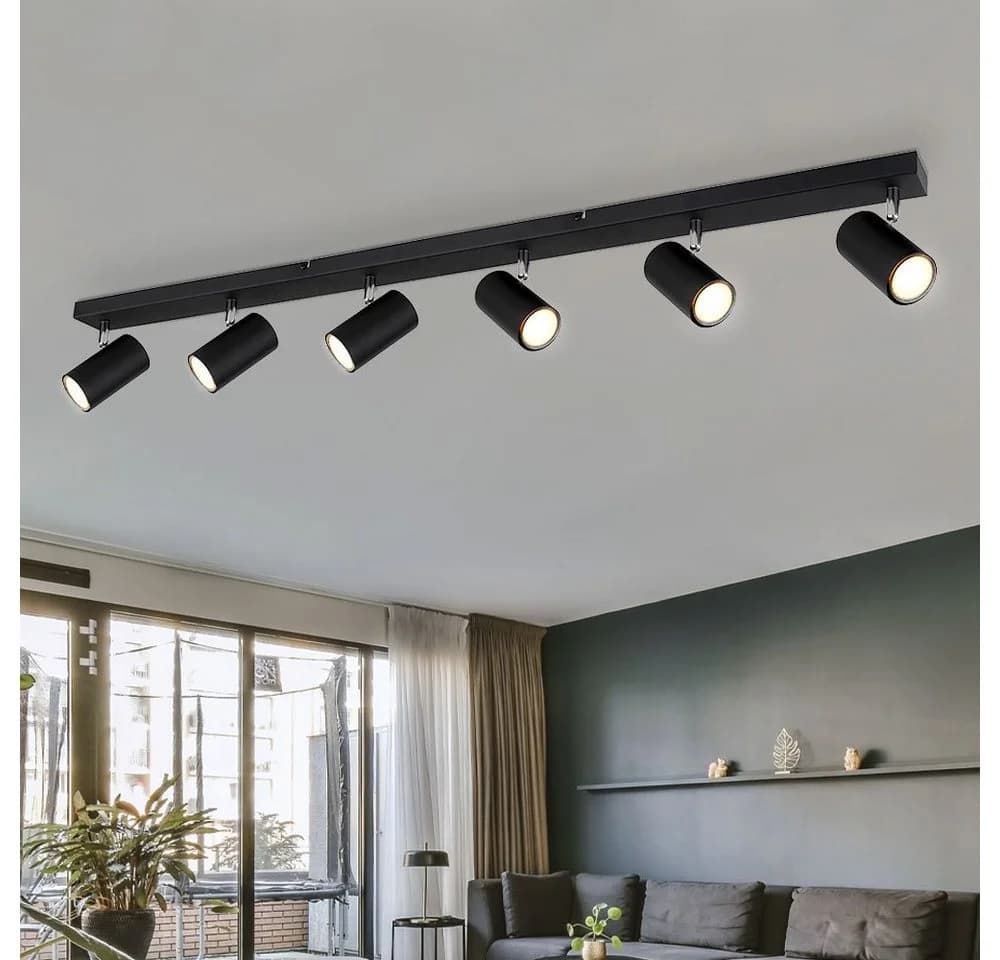GLOBO LIGHTING Deckenspots 6-flammig Schwarz Metall - Bild 2