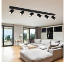 GLOBO LIGHTING Deckenspots 6-flammig Schwarz Metall Bild 3
