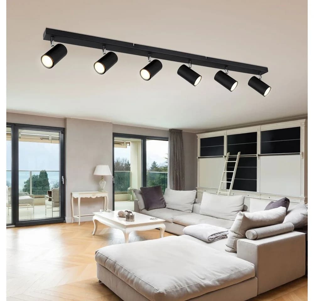 GLOBO LIGHTING Deckenspots 6-flammig Schwarz Metall - Bild 3