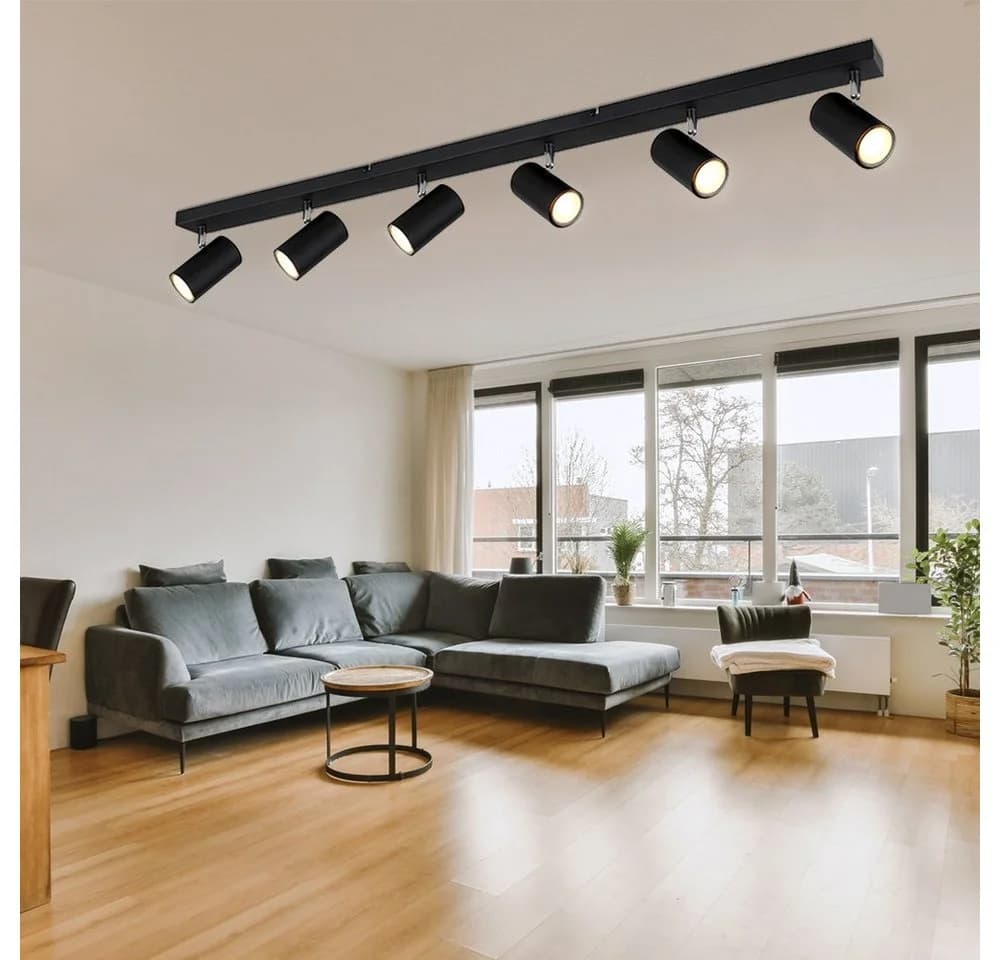 GLOBO LIGHTING Deckenspots 6-flammig Schwarz Metall - Bild 4