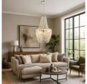 GLOBO LIGHTING Kronleuchter Modern Chrom Acrylkristalle Hängelampe Bild 4