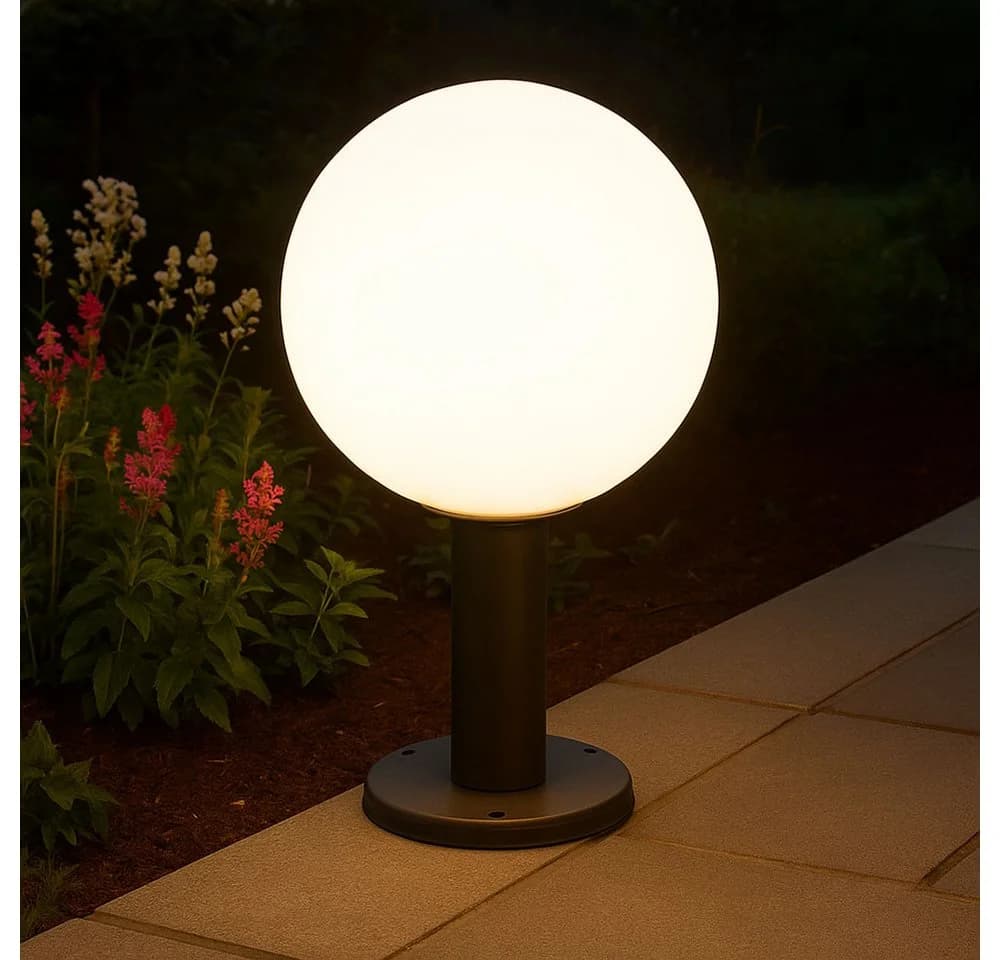 GLOBO LIGHTING Sockelleuchte Außen IP44 Aluminiumdruckguss E27 - Bild 1
