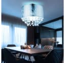 GLOBO LIGHTING LED Deckenleuchte Silber Kristall mit Fernbedienung Bild 4