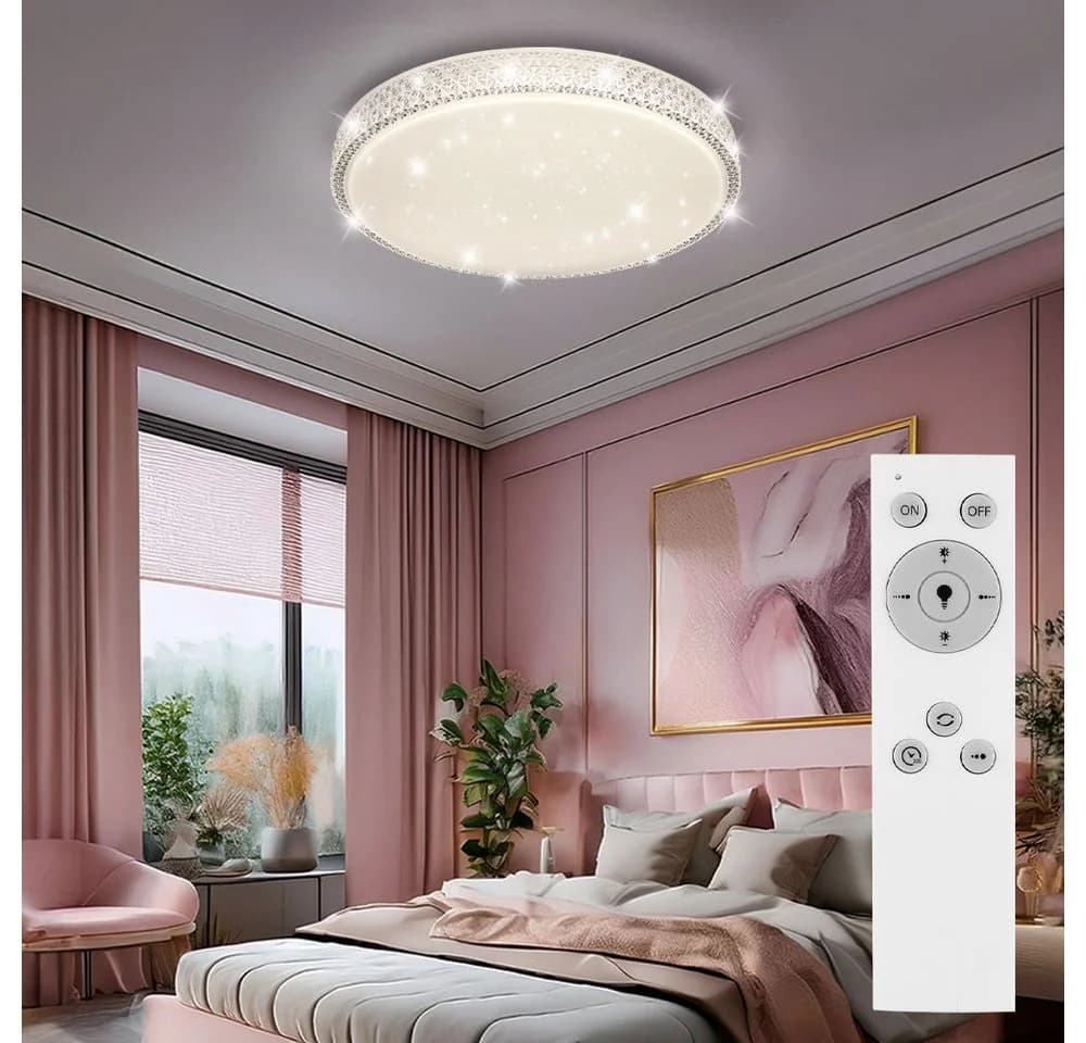 GLOBO LIGHTING LED Deckenleuchte mit Sterneneffekt und CCT-Schaltung