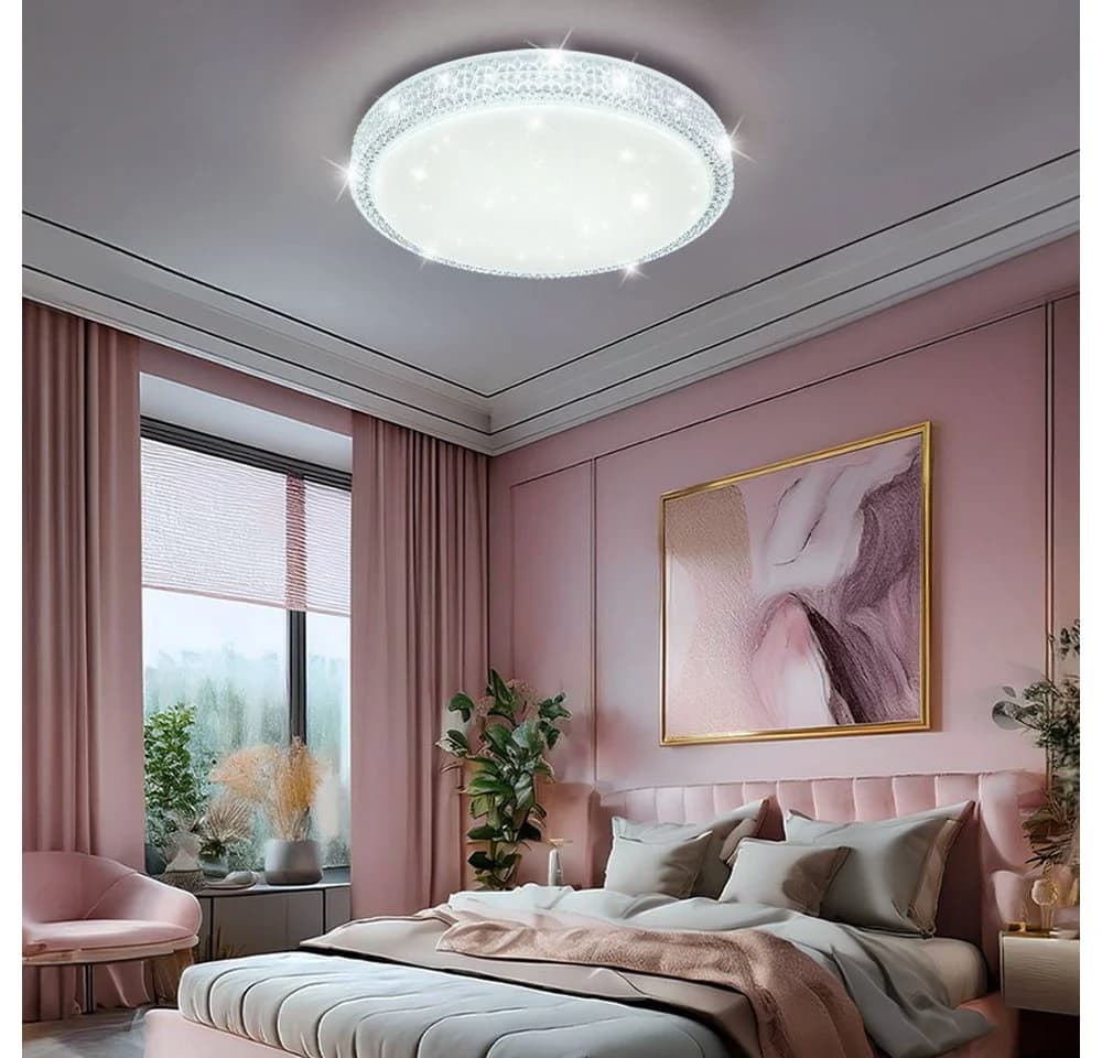 GLOBO LIGHTING LED Deckenleuchte mit Sternen-Effekt und CCT-Schaltung