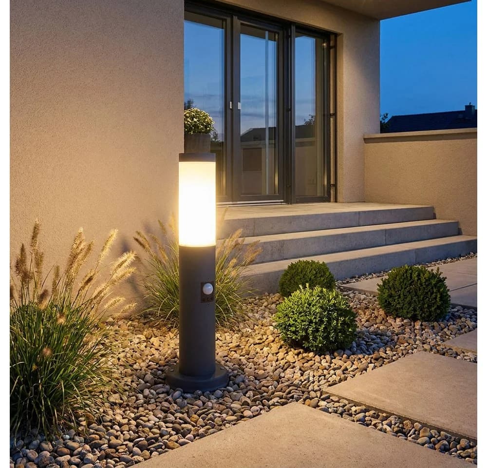 GLOBO LIGHTING LED Außen-Stehlampe mit Bewegungsmelder, Anthrazit - Bild 3