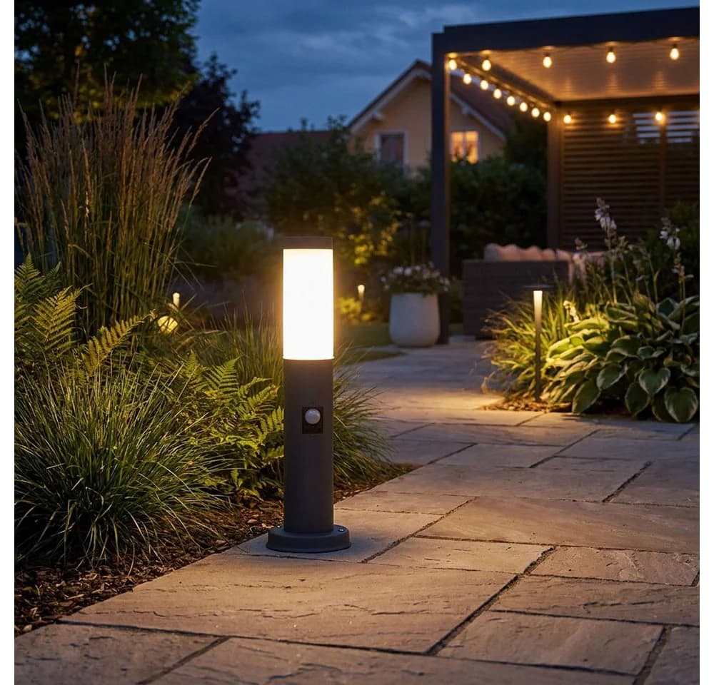 GLOBO LIGHTING LED Außen-Stehlampe mit Bewegungsmelder, Anthrazit - Bild 4