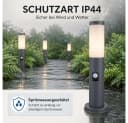 GLOBO LIGHTING LED Außen-Stehlampe mit Bewegungsmelder, Anthrazit Bild 5