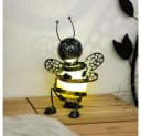 GLOBO LIGHTING Solar Gartenleuchte Bienenform Gelb/Schwarz Metall Bild 1