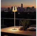 GLOBO LIGHTING LED Tischleuchte Messing Akku Touchdimmer IP44 Bild 1