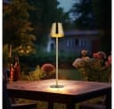 GLOBO LIGHTING LED Tischleuchte Messing Akku Touchdimmer IP44 Bild 4
