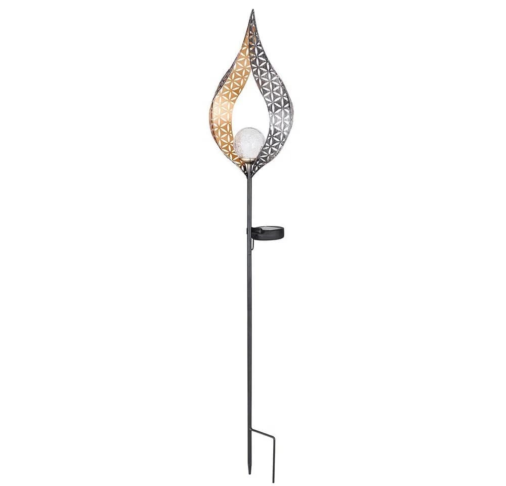 GLOBO LIGHTING Solarleuchte LED Warmweiß Crackle Optik Garten