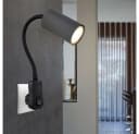 GLOBO LIGHTING Wandleuchte Steckerleuchte GU10 Schwarz/Graphit mit Schalter Bild 1