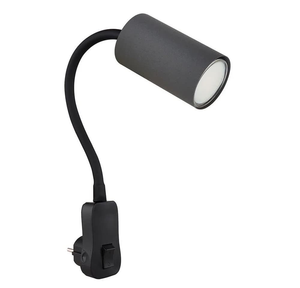 GLOBO LIGHTING Wandleuchte Steckerleuchte GU10 Schwarz/Graphit mit Schalter - Bild 2