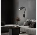 GLOBO LIGHTING Wandleuchte Steckerleuchte GU10 Schwarz/Graphit mit Schalter Bild 3
