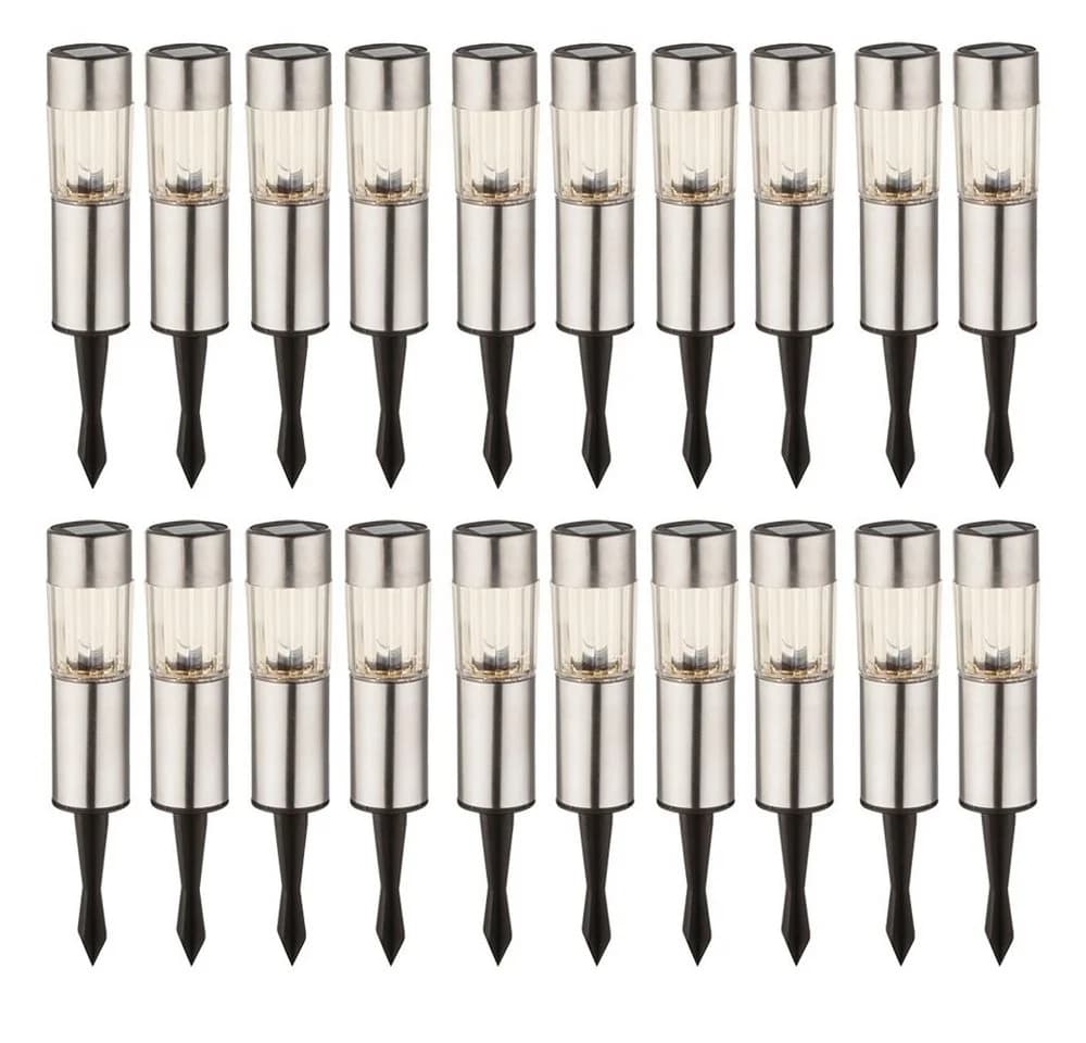 GLOBO LIGHTING Solar Gartenleuchte Edelstahl Warmweiß 20er Set - Bild 2
