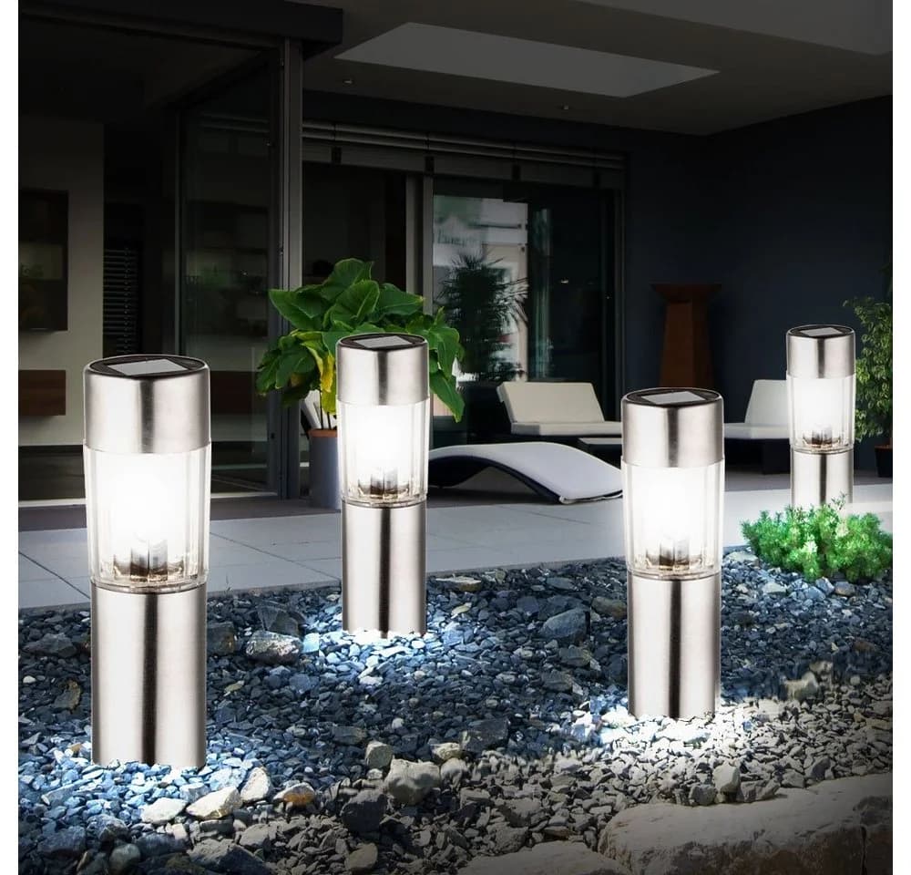 GLOBO LIGHTING Solar Gartenleuchte Edelstahl Warmweiß 20er Set - Bild 5