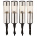 GLOBO LIGHTING LED Gartenleuchte 4er Set Silber Solar Bild 2
