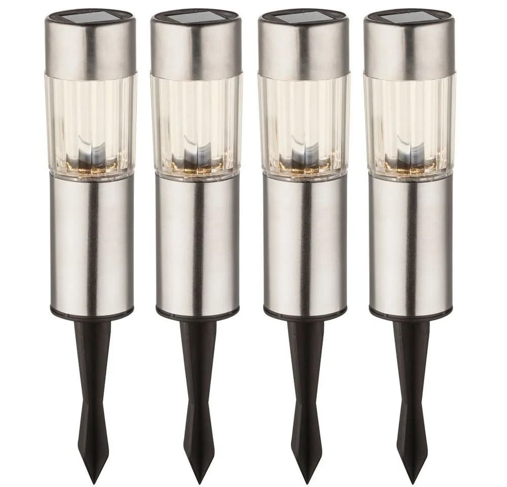 GLOBO LIGHTING LED Gartenleuchte 4er Set Silber Solar - Bild 2