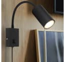 GLOBO LIGHTING Wandleuchte Schwarz GU10 Flexo mit Schalter Bild 1