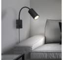 GLOBO LIGHTING Wandleuchte Schwarz GU10 Flexo mit Schalter Bild 3