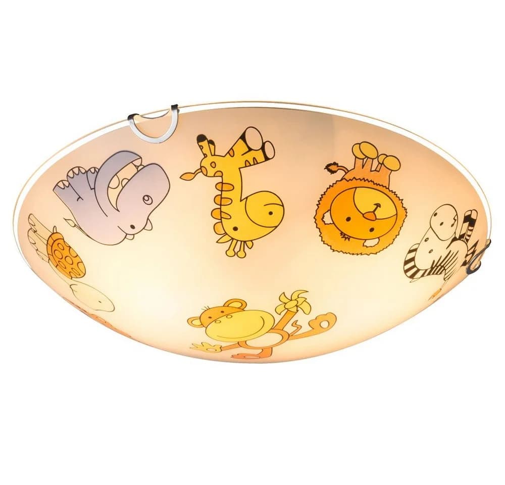 GLOBO LIGHTING Kinder-Deckenleuchte Glas Bunt Tiermotive - Bild 2