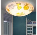 GLOBO LIGHTING Kinder-Deckenleuchte Glas Bunt Tiermotive Bild 3